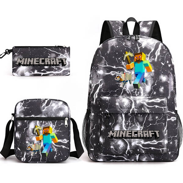 MINECRAFT reppu koululaukku lapsille pojille tytöille peli printed opiskelijoiden kirjalaukku koulutarvikkeet plum