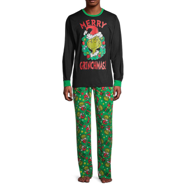 Familjematchande Grinch- set för vuxna, barn och bebisar Julpyjamas Men 0-6 Months