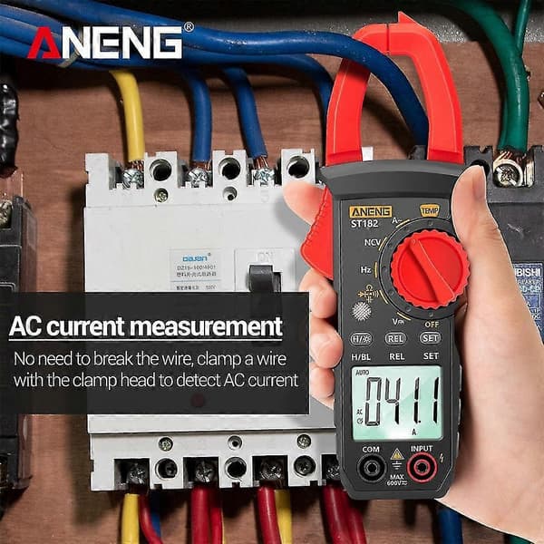 St182 Digitalt Tangamperemeter AC Strøm Multimeter DC/AC Spænding Amperemeter Spændingstester Amp Ncv Ohm Test Y