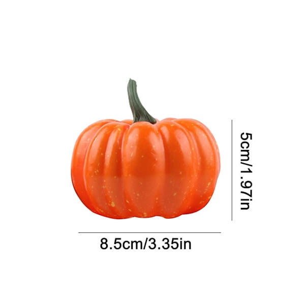 Sesong- og høytidsdekorasjoner 8 stk Kunstige gresskar Mini falske gresskar Gresskar til Halloween Klembar dekompresjon Q