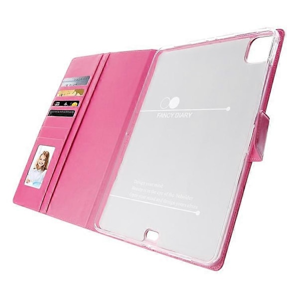 HANMAN Mill Series Kompatibel med iPad Pro 11-tum (2018) / (2020) / (2021) / iPad Air (2020) / (2022) Stöttåligt PU Läderfodral Pink