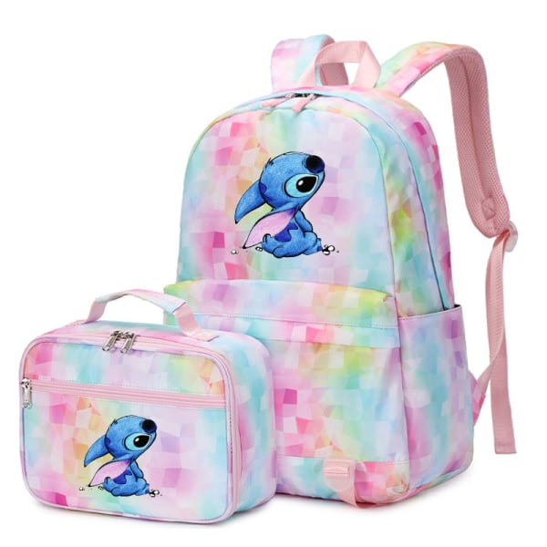 2 stk Disney Lilo Stitch Multi Pocket Rygsæk med Madpakke Rygsæk style 1