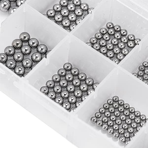 600 st 12 Storlekar Precisions Stålbollar 1-8mm Metriska Cykellagerbollar Sortiment