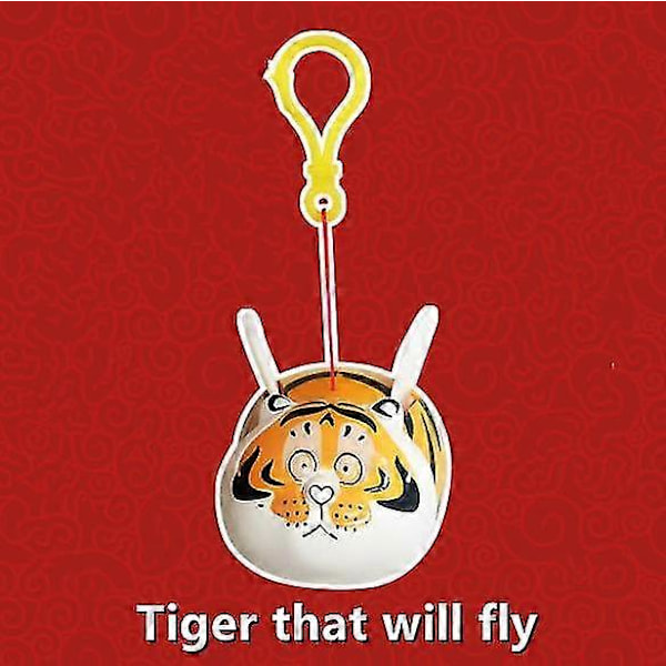 Jeg Er Ikke Fed Tiger Flyvende Tiger Nøglering Vedhæng, Strækker Sig Vil Flyve Vinger
