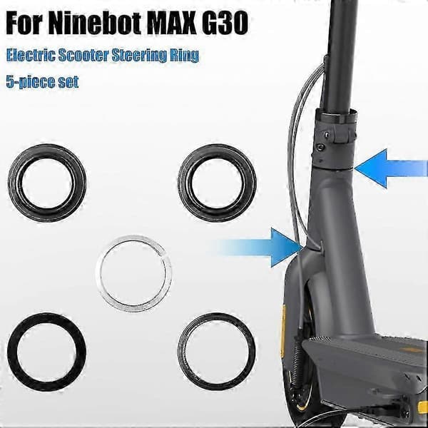 5 stk./sæt til Ninebot MAX G30 El-Scooter Aluminium Legering + ABS Lejer Roterende Styrebusninger