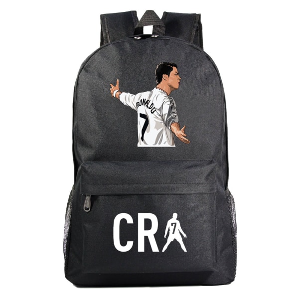 Fotball CR7 Ronaldo Printing Barnestudent skoleveske Ungdomsryggsekk Utendørs reiseveske Dataveske style 26