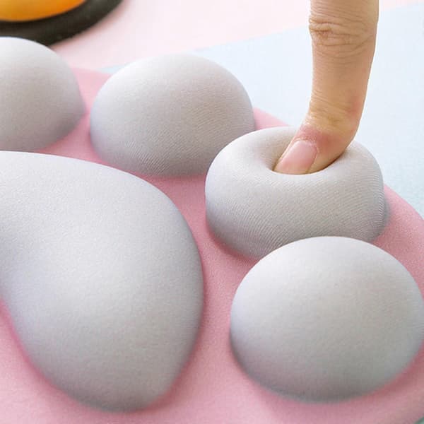 3D Søt Musematte Anime Myk Silikon Kattepote Musematte Håndleddsstøtte Memory Foam Gaming Musemattepute