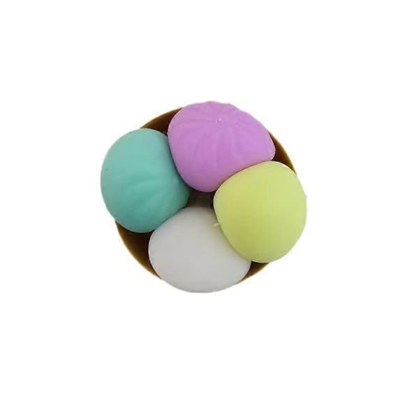 Søde dumpling-formede makeupsvampe Multi-brug pudderkvast til foundation og blush, latexfri materiale med yndigt dampet bolle-look, perfekt til begyndere 1PCS