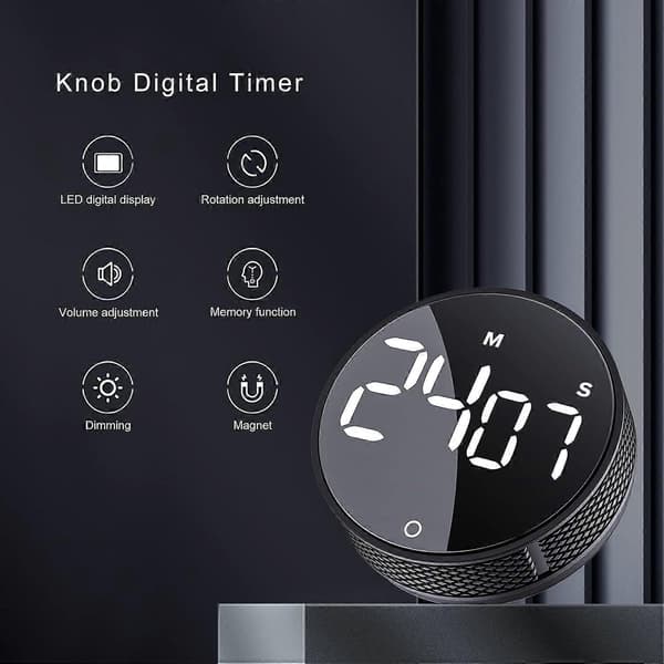 Digital Kökstimer, Visuell Timer Stor LED-Display Magnetisk Timer för Klassrum Matlagning Fitness Bakning Lärande Undervisning