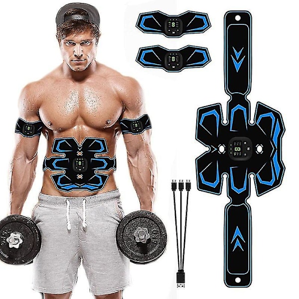 Elektrisk Abdominal Muskelstimulator Ems Träningsbälte Uppladdningsbar Kropp Slim Muskelträningsstimulator Utrustning Fitnessutrustning