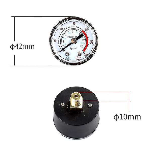 90-120psi Luftkompressor Manifold Regulator Måler Trykk Slitesterk Bryterkontroll