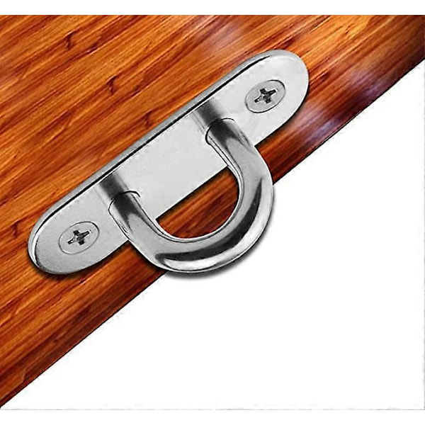 4 Stykker Takfeste i Rustfritt Stål 3,1 tommer Pad Eye Plate Marine Hardware Staple Hook Loop Skruer Feste