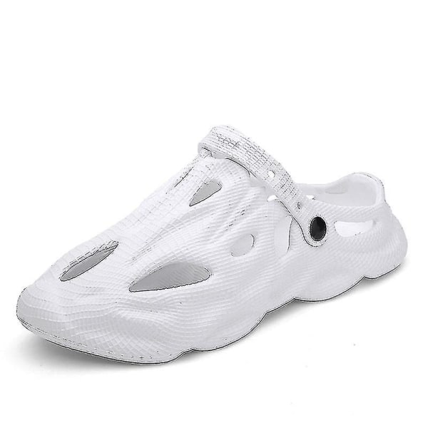 Sommar Herr Tofflor Bekväma plattform Utomhussandaler 2023 Strandtofflor Flip Flops Man Inomhus Hem Rutschkanor Badrumsskor White 43