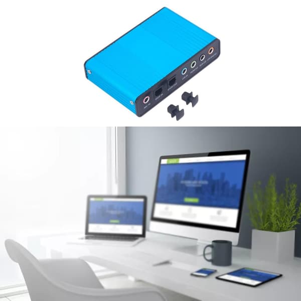5.1/7.1 Lydkort USB Audio Optisk Adapter Enhed 6 Kanal SPDIF Input/Out