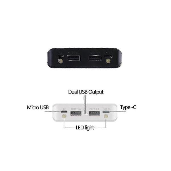 DIY 10x18650 Batteri För Fodral Strömförsörjning Hölje För Skal Bärbar Extern B