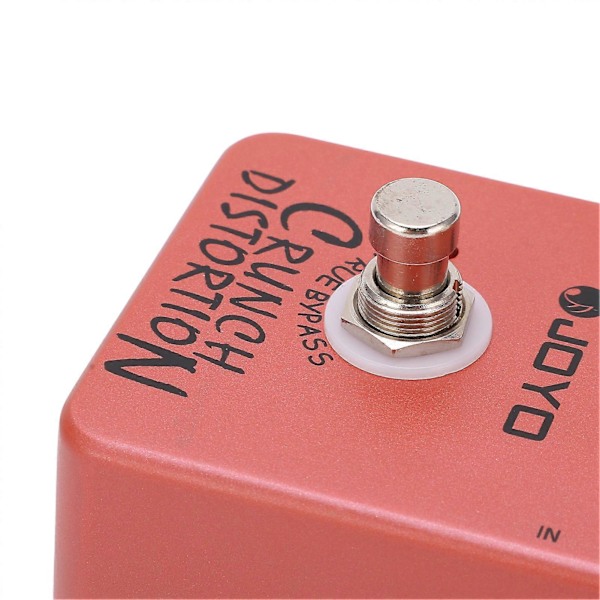 Distortionpedal Mörk Röd Metall Klassisk Brittisk Rock Monoblock Gitarreffektpedaler True Bypass