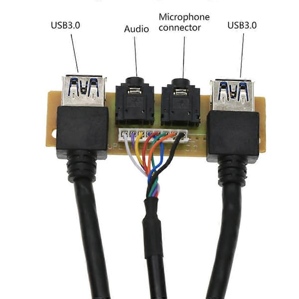 Frontpanel USB3.0+USB3.0+H D Audio Jack Porte I/O Board+Internt Kabel