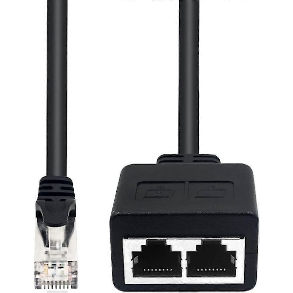 (1 pari) Rj45 1 uros - 2 naaras -adapteri Ethernet Lan -kaapelin jatkamiseen Cat. 5/6. Surffaa verkossa samaan aikaan