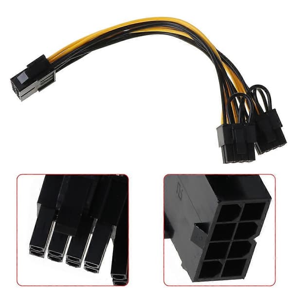 CPU GPU grafikkortadapterkabel CPU 8-pinners til 8-pinners PCI-E strømledning 25 cm