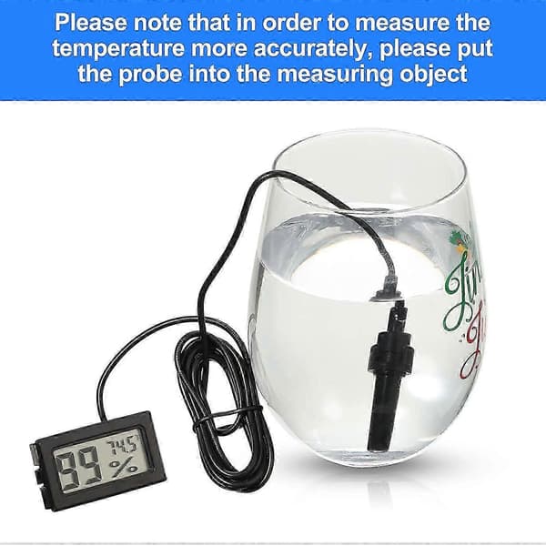 Digital Termometer Hygrometer med Sond Inomhustemperatur Luftfuktighet
