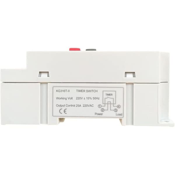 AC 220V 25A digital programmerbar timer Din-skinne elektronisk timer tidsafbryder med ur.