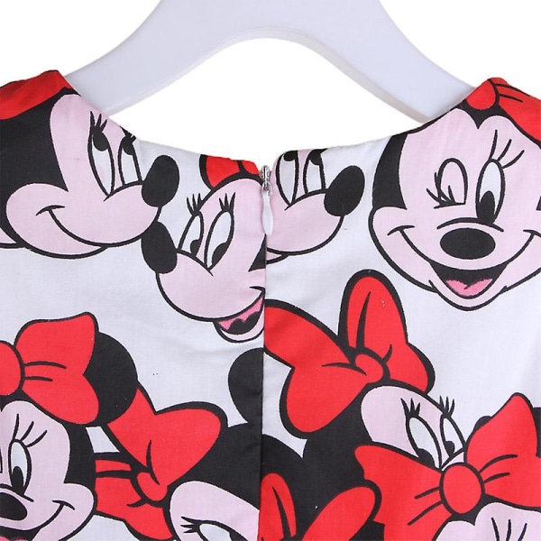 Lasten tytöt sarjakuva Minnie Mikki Hiiri printed Prinsessa Hihaton Tankkimekko Rusetti Syntymäpäiväjuhlapuku style 2 4-5 Years