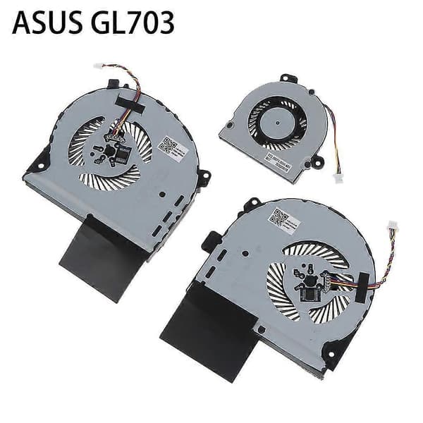 Laptop CPU-blæsere Radiator Sæt DC12V Til Rog Gl703 Gl703gs Gl703gm Køleblæser