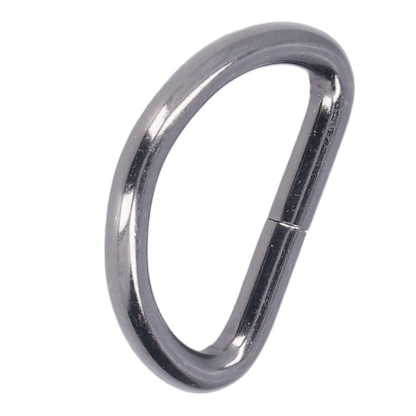 100 st D-ringar Slitstarka Användbara Lätta att Byta Bekväma Praktiska Kompakta Väskspännen för Halsband Grå 2x15x10mm