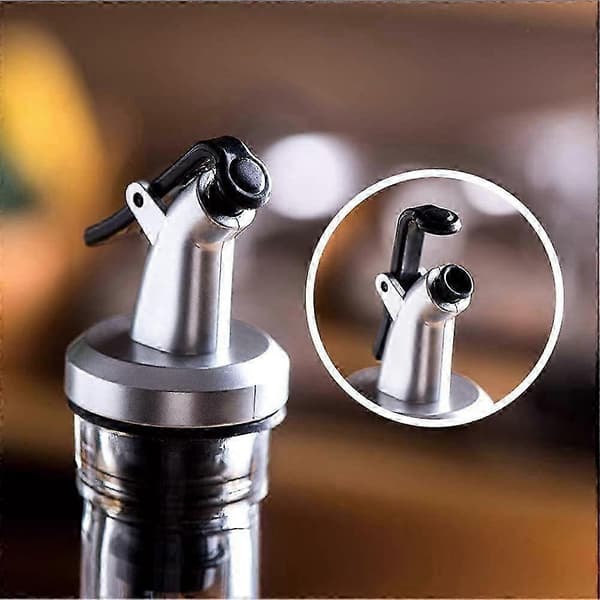 4-pack Hällpipar Oljedispenser Set, Oljeflaskpropp för Olivolja, Vin, Vinäger, Sojasås, Läcksäkra Oljepipar
