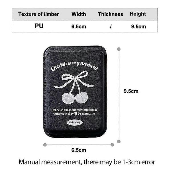 Multifunksjonell magnetisk lommebok kortholder høykvalitets tilbehør telefon D6Z4 C One size