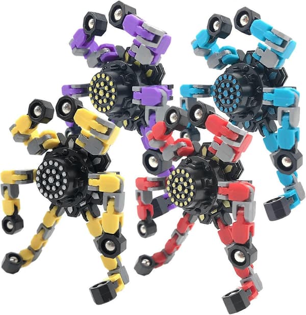 Fidget Spinnere 4 Pakker Deformasjon Fidget Spinner Fidget Leker Barnas Dag Bursdagsgave Fidget Leker for Barn Gutter Jenter