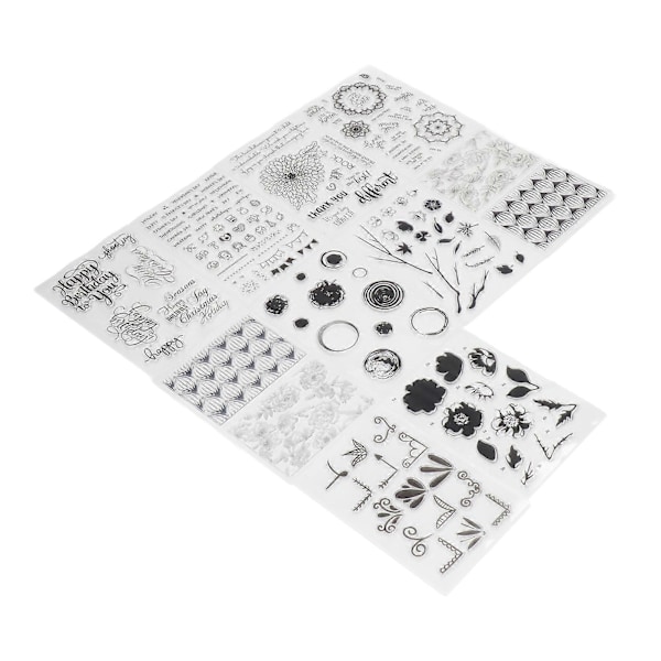 10 stk. transparente stempler DIY Scrapbook klare silikonstempler for kortlaging albumrammer invitasjonskortdekorasjoner