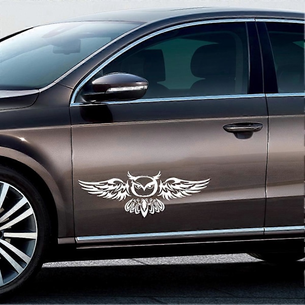 S095 PET Vanntett Ugle Mønster Bil Bakdør Styling Dekorativt Klistremerke Dekal