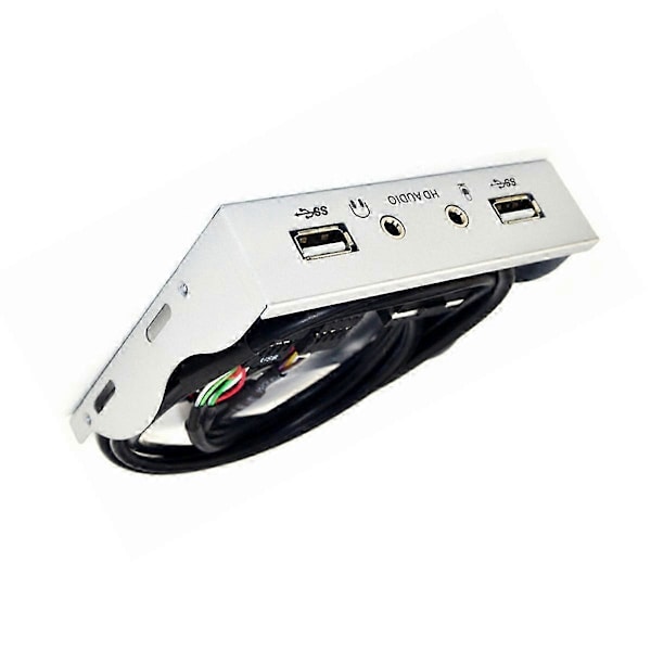 2 Portin USB 2.0 HUB Jakaja 3.5 tuuman Levykeasema HD Audio 3.5mm Kuulokeliitäntä Etupaneeliteline Compu Edition 2:lle
