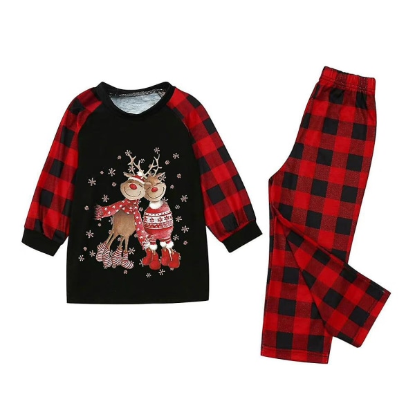 Jul Familj Matchande Älg Print Pyjamas Hem Kläder Jul Pyjamas Set Kid S