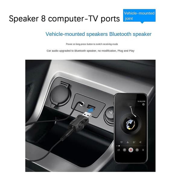 USB Bluetooth -vastaanotinlähetin Audio Bluetooth 5.3 -sovitin autolle PC TV HD HiFi -vastaanotin langaton sovitin