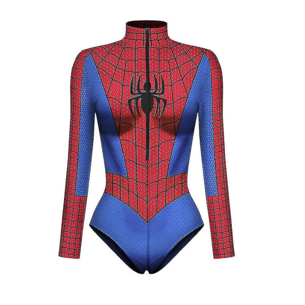 Naiset Spiderman Skeleton Bone Frame trikoo Bodysuit Halloween Party Fancy Mekko Cosplay-asu style4 L