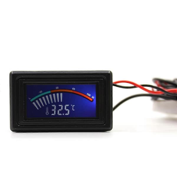 Digitalt LCD Termometer Temperaturmåler Molex Panelmontering C/F PC MOD