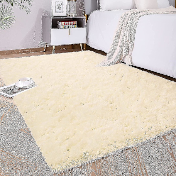 Knfe Soft Fluffy Area Mattor För Sovrum Barnrum Plysch Shaggy Nursery Matta Furry Throw Mattor För Pojkar Gi-2,6 * 5,2 Feet-beige