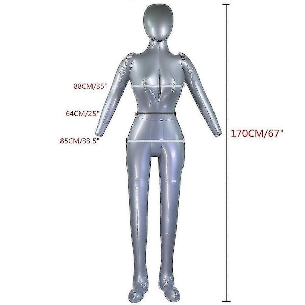 2023 Full Uppblåsbar Tors Kvinnlig Pvc Uppblåsbar Mannekäng För Maniquis Para Ropa Inflationsmodell Kvinnor Displayställ M00358-Excellence
