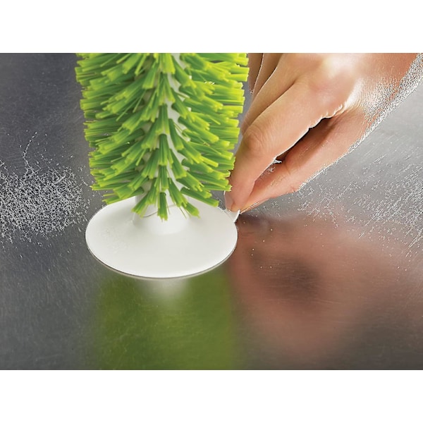 Brush-up - Glasborste med sugpropp - Grön