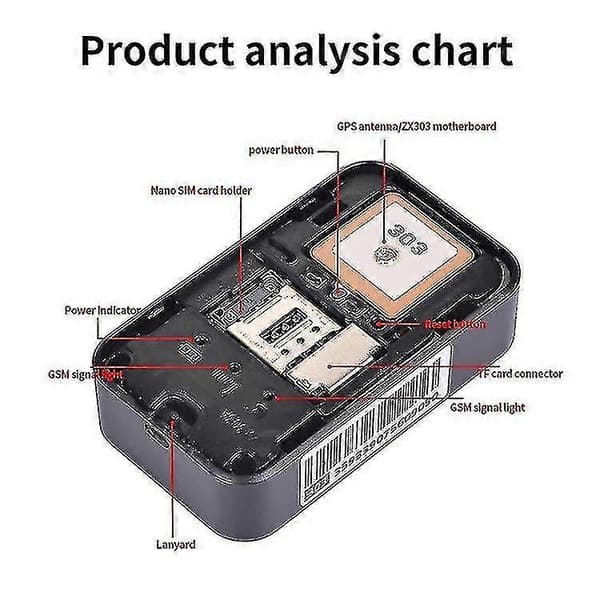 P03 Vanntett GPS Tracker for Kjæledyr GPS+agps+wifi+lbs