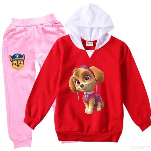 PAW PATROL Barnkläder Tecknade Flickkläder Set Vår Höst Kläder Kostym Toppar och byxor Baby Girl Höst Outfits style 17 140