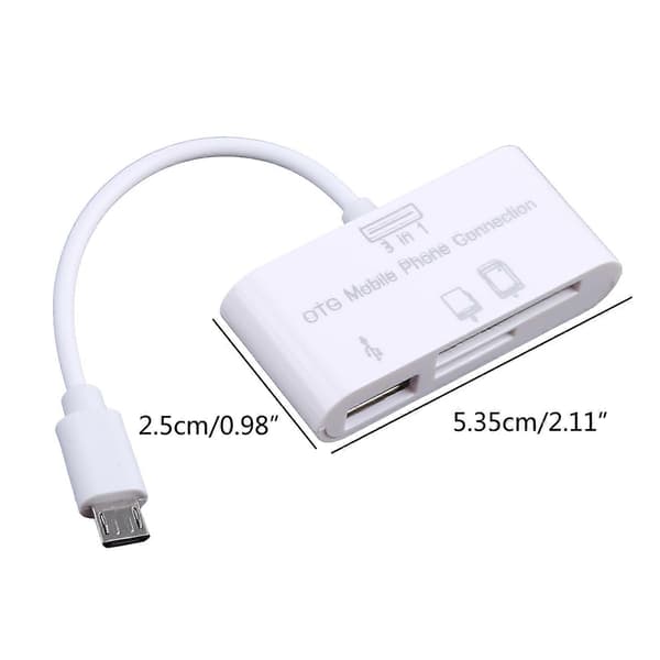 USB-muistikortinlukija OTG-sovitin USB Type C - Micro USB SD TF -kortinlukija