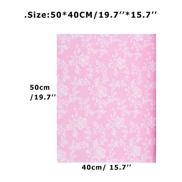 6 st Tygbuntar Patchwork, Sömnad Patchwork Vackra Mönster Tyger för DIY Scrapbooking (Rosa)