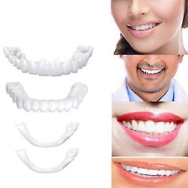 Smile Snap On Lösa Tänder Övre Nedre Tandfasader Proteser Tandskydd Set PTW