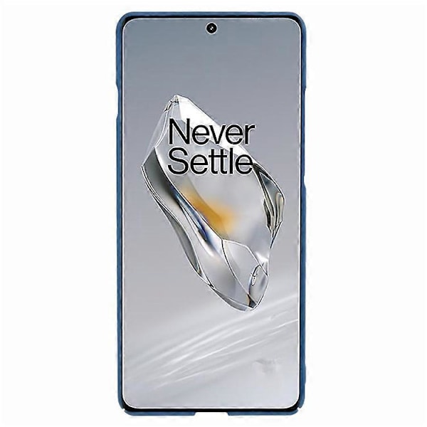 Kompatibelt Skal för OnePlus 12 5G - Hudliknande Gummerad PC Stöttåligt Mobilskal Blue
