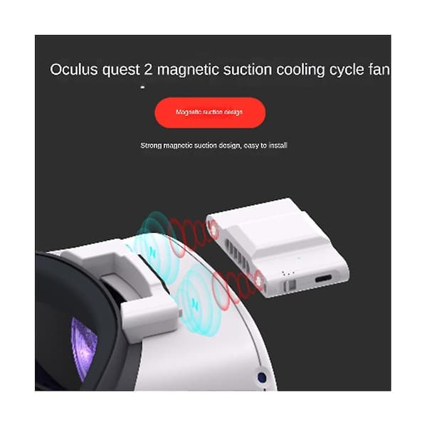 Til Luftcirkulation Kølemaske Q2 Vr Bærbar Magnetisk Lindring Dugdannelse Ventilator Tilbehør