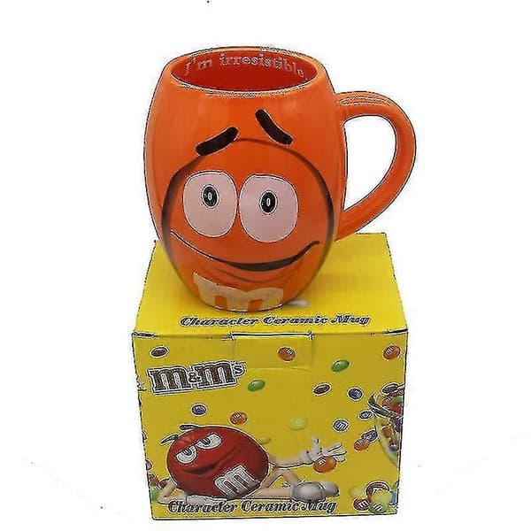 Söt tecknad mugg, bedårande vattenkopp i form av chokladbönor