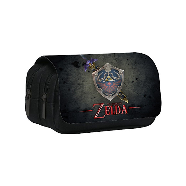 The Legend of Zelda Stationary Pen förvaringsväska Pen pennväska Multi förvaringsväska med stor kapacitet Enkelt rutigt case style 17